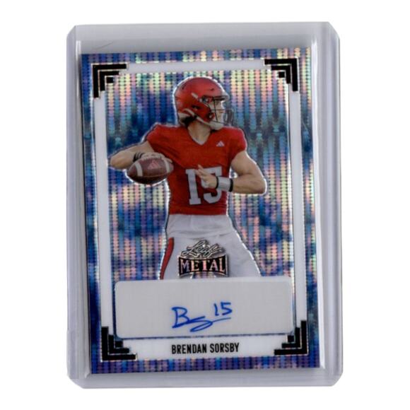 Brendan Sorsby 2021 Leaf Metal Autograph 1/1 Football Card #91A-BS1 Cincinnati - Picture 1 of 2